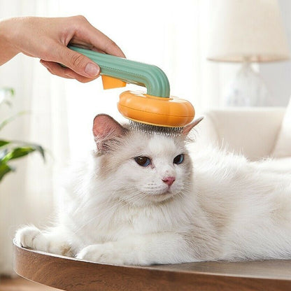 Pet Pumpkin Brush, Pet Grooming Self Cleaning Slicker Brush